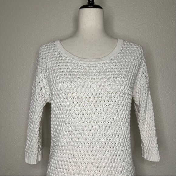 Athleta Linen Blend Seychelles Open Knit Top - Picture 4 of 12